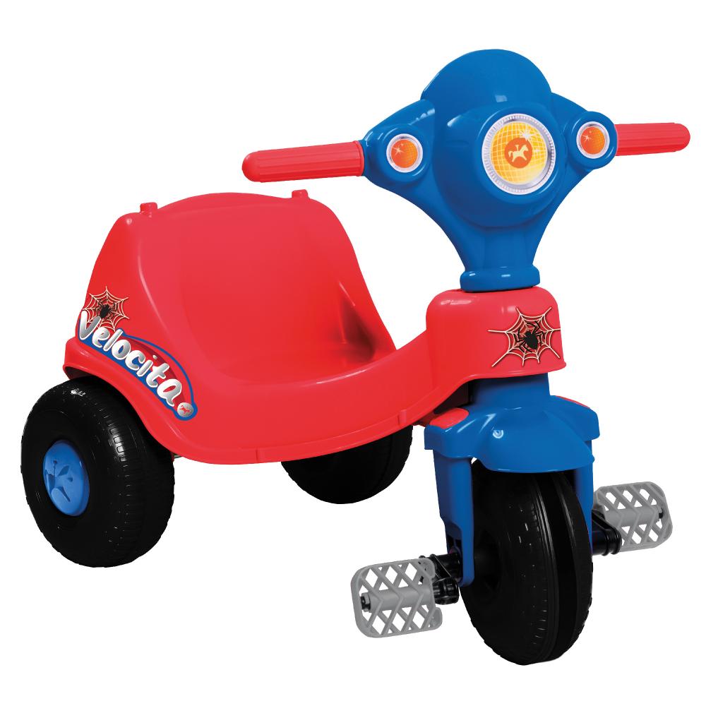 Imagem 1 do produto Triciclo Velocita Calesita Vermelho/Azul