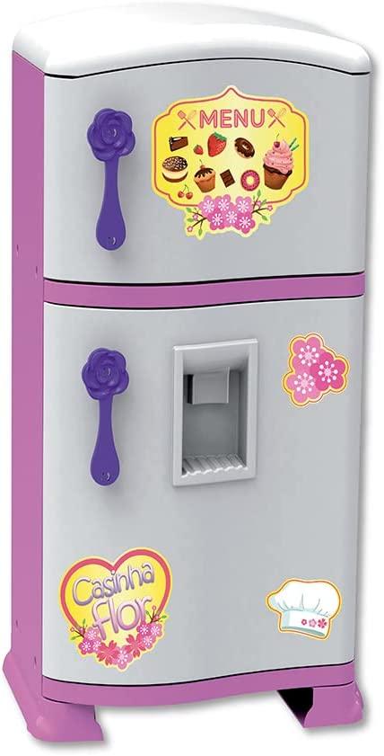 Imagem 1 do produto Refrigerador Xalingo Pop Casinha Flor Branco/Rosa