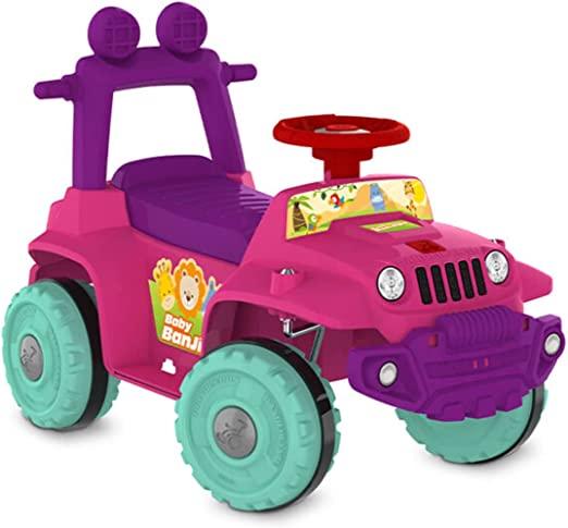 Imagem 2 do produto Quadriciclo Bandeirantes Baby Jipe Andador com Empurrador Rosa