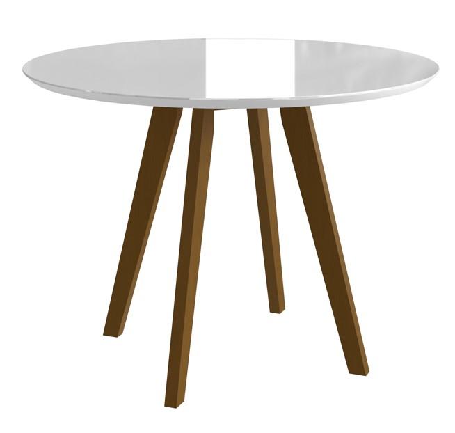 Imagem 1 do produto Mesa Delazari Lunar Branco/Imbuia