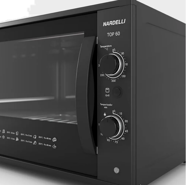 Imagem 3 do produto Forno Elétrico Nardelli Top 60 60 Litros Preto 220V