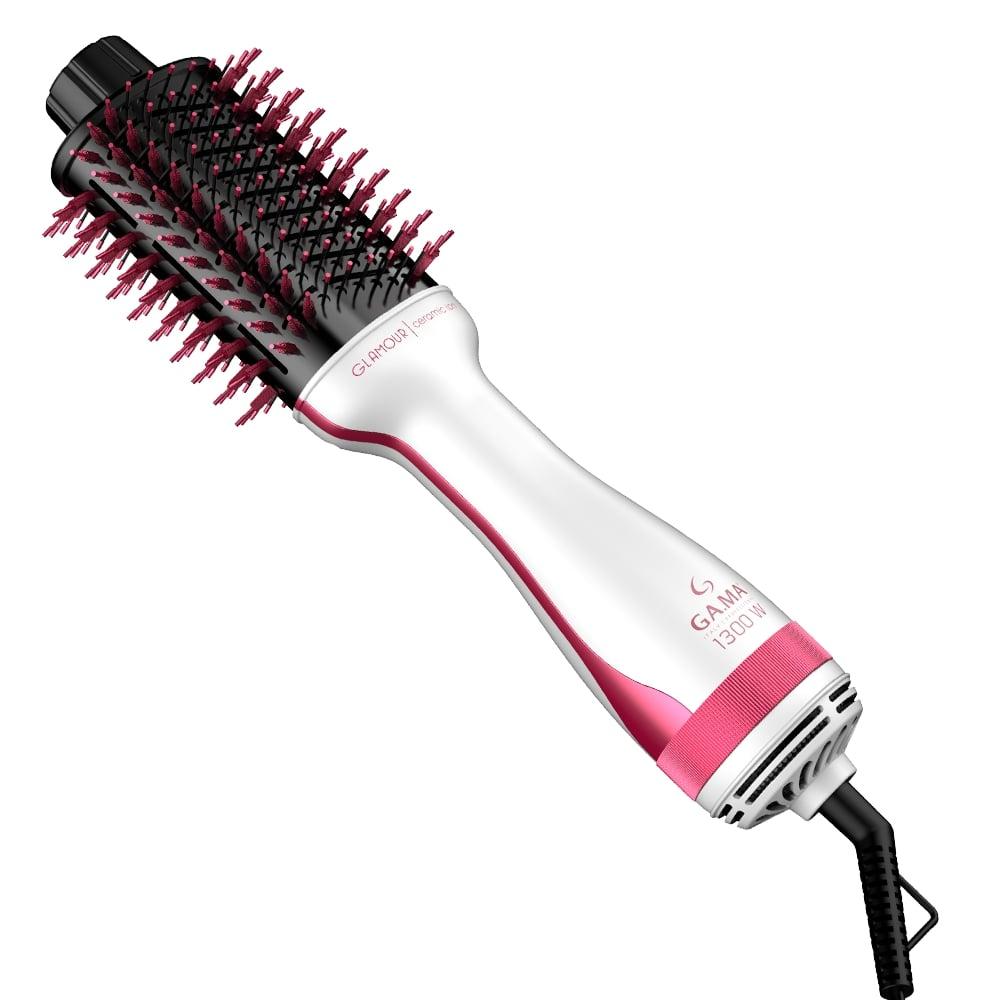 Imagem 1 do produto Escova Secadora Gama Glamour Pink Brush 1300W Branco/Rosa 220V