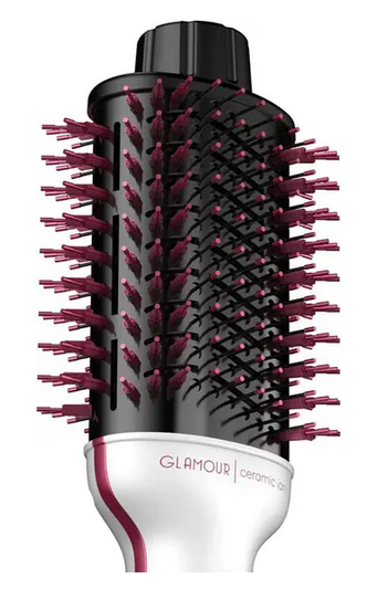 Imagem 2 do produto Escova Secadora Gama Glamour Pink Brush 1300W Branco/Rosa 220V