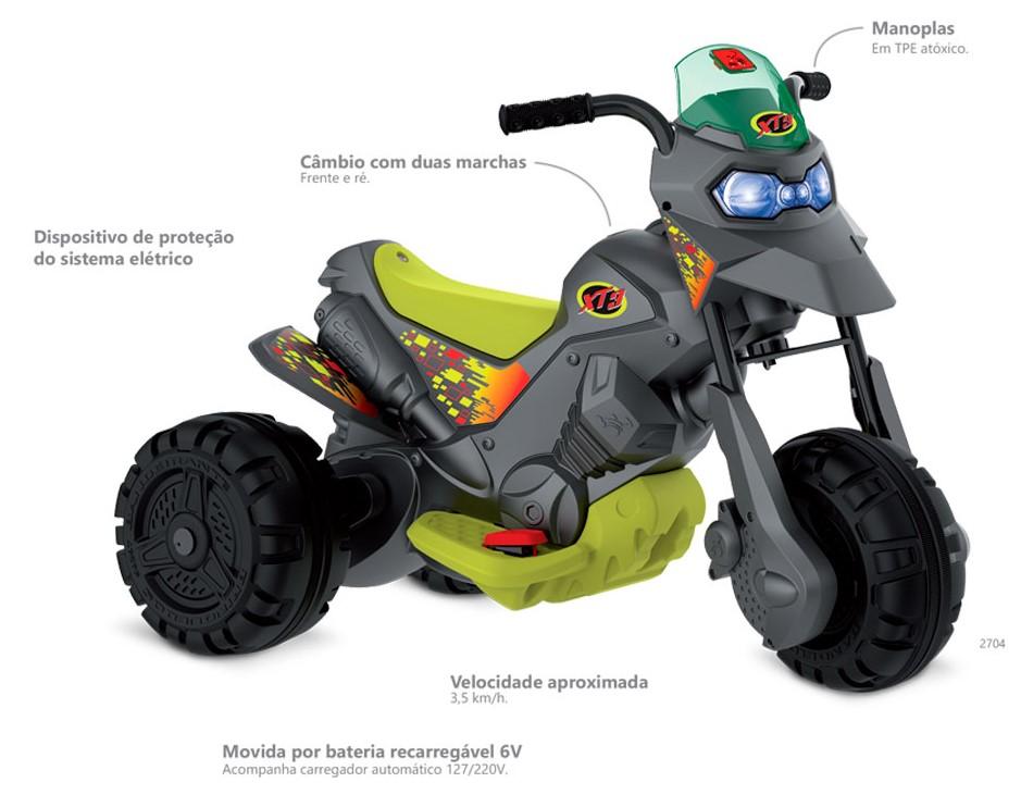 Imagem 2 do produto Moto Elétrica Bandeirantes XT3 6V Titanium/Verde