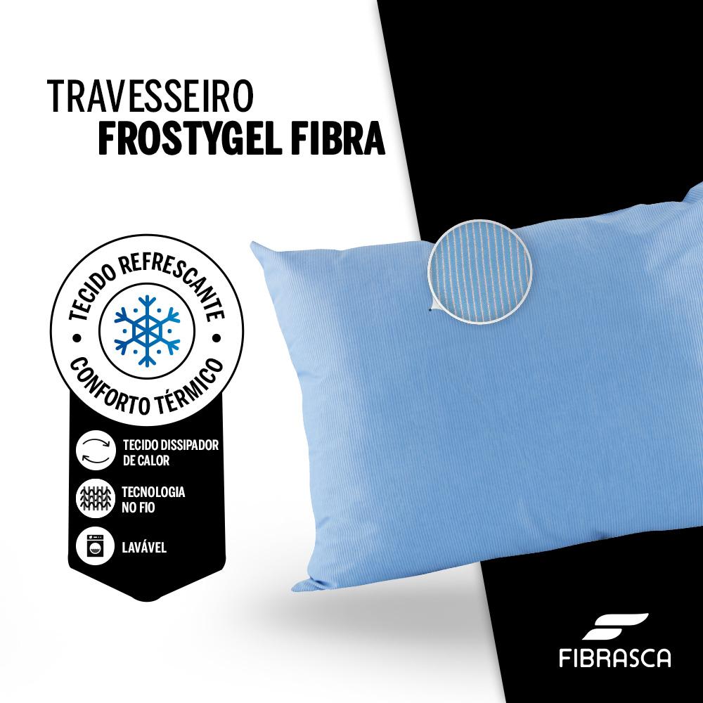 Última imagem em  miniatura do produto Travesseiro 50X70cm Fibrasca FrostyGel Azul