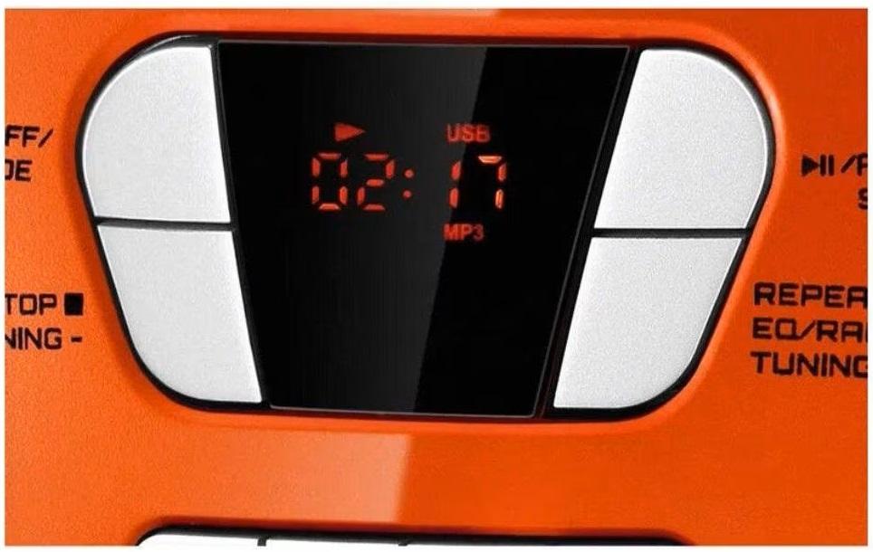 Imagem 2 do produto Rádio Portátil Boombox Mondial BX-18 Preto/Laranja