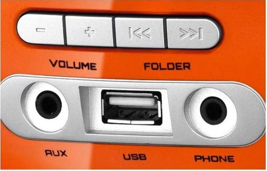 Imagem 3 do produto Rádio Portátil Boombox Mondial BX-18 Preto/Laranja