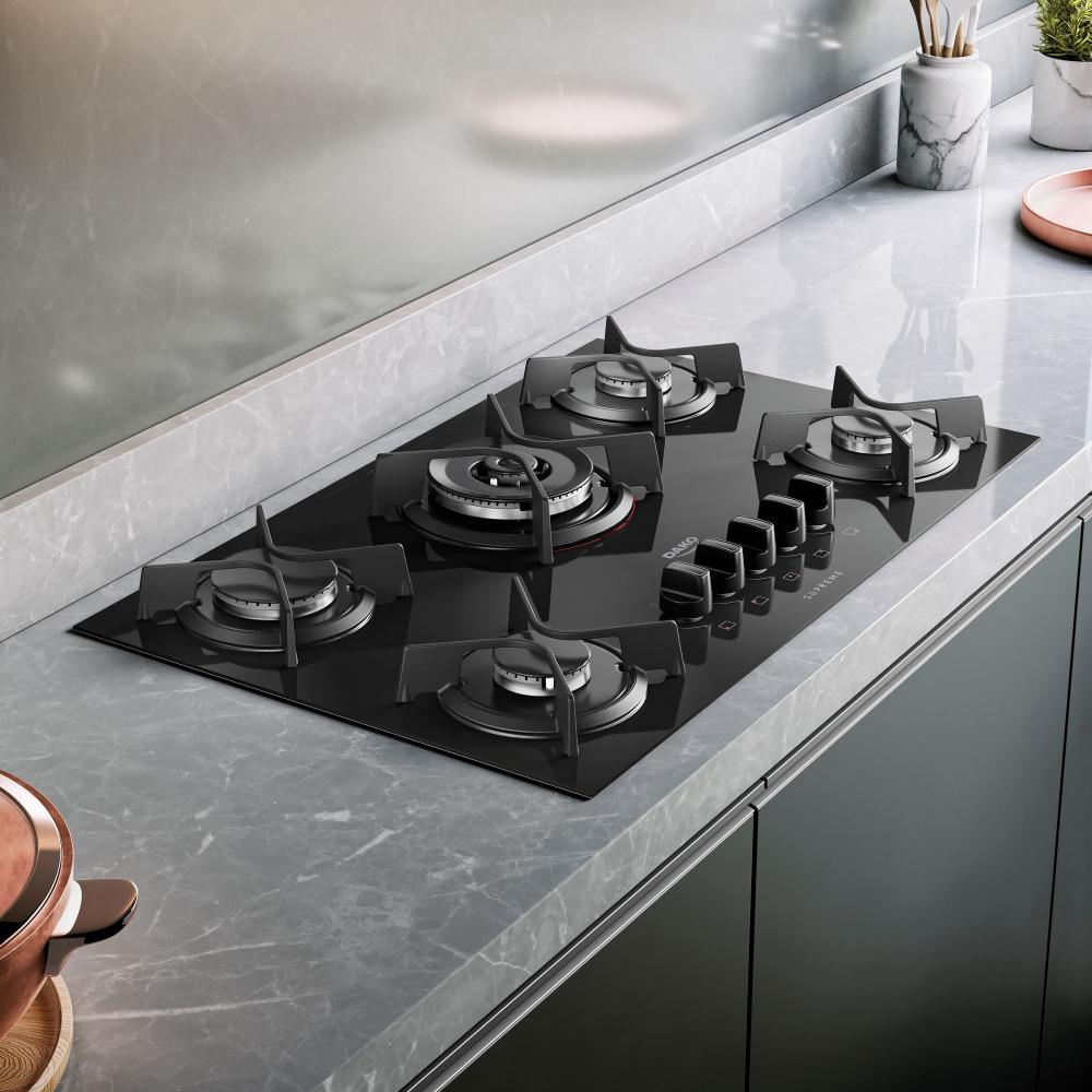 Imagem 4 do produto Cooktop Dako 5 Bocas a Gás Supreme Preto