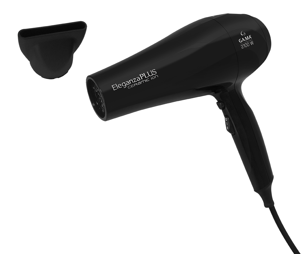 Imagem 2 do produto Secador de Cabelo Gama Eleganza Plus Ceramic Íon 2000W Preto 110V