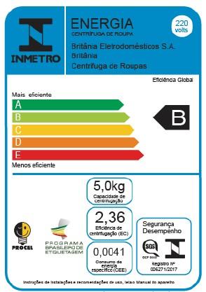 Última imagem em  miniatura do produto Centrífuga de Roupas Britânia BCR15B 15kg Branco 220V