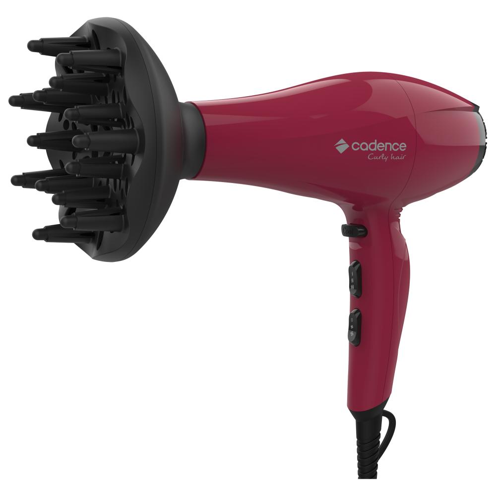 Imagem 3 do produto Secador de Cabelos Cadence Curly Hair SEC530 Vermelho 110V