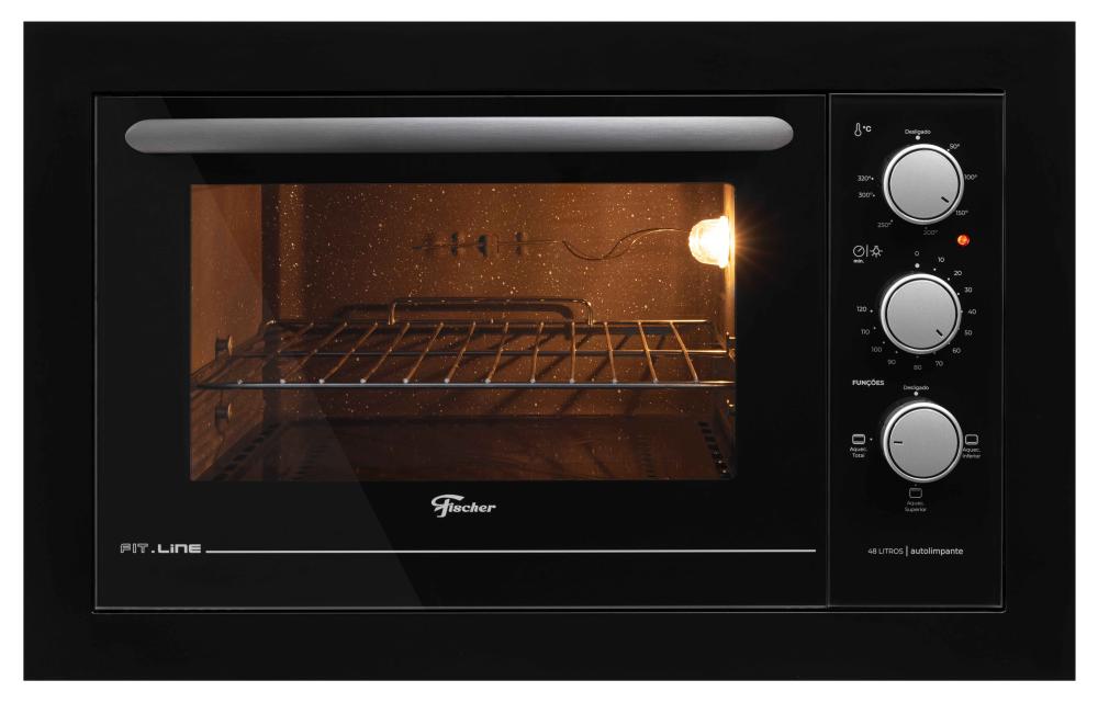 Imagem 1 do produto Forno Elétrico Fischer Fit Line 48 Litros Preto 220V