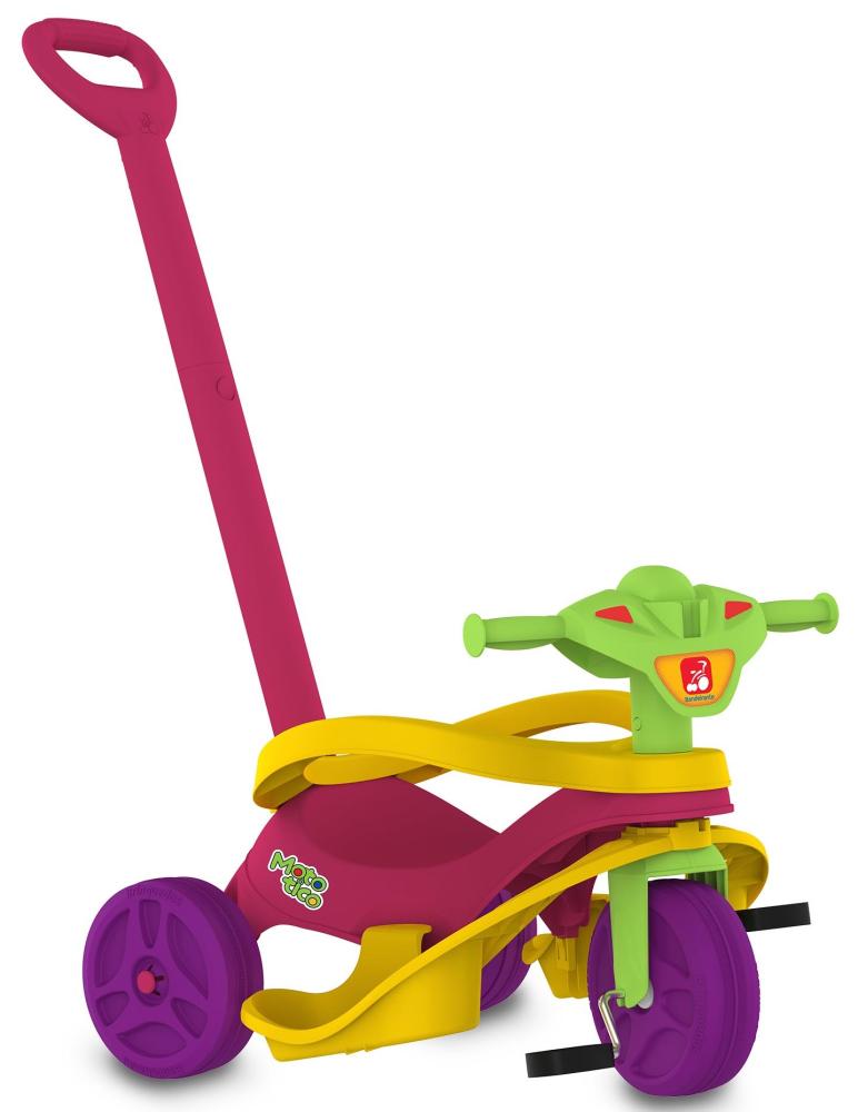 Imagem 1 do produto Triciclo Bandeirante Mototico 760 Rosa/Verde