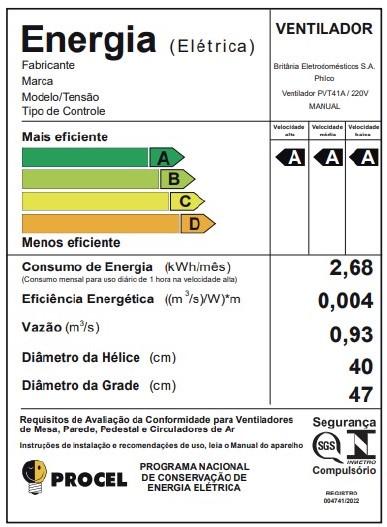 Última imagem em  miniatura do produto Ventilador de Mesa Philco 40cm Maxx Force PVT41A Preto 220V