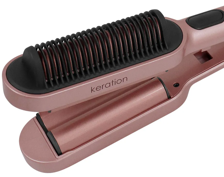 Imagem 4 do produto Chapa Alisadora Gama Waver & Brush Keration Rosé/Preto Bivolt