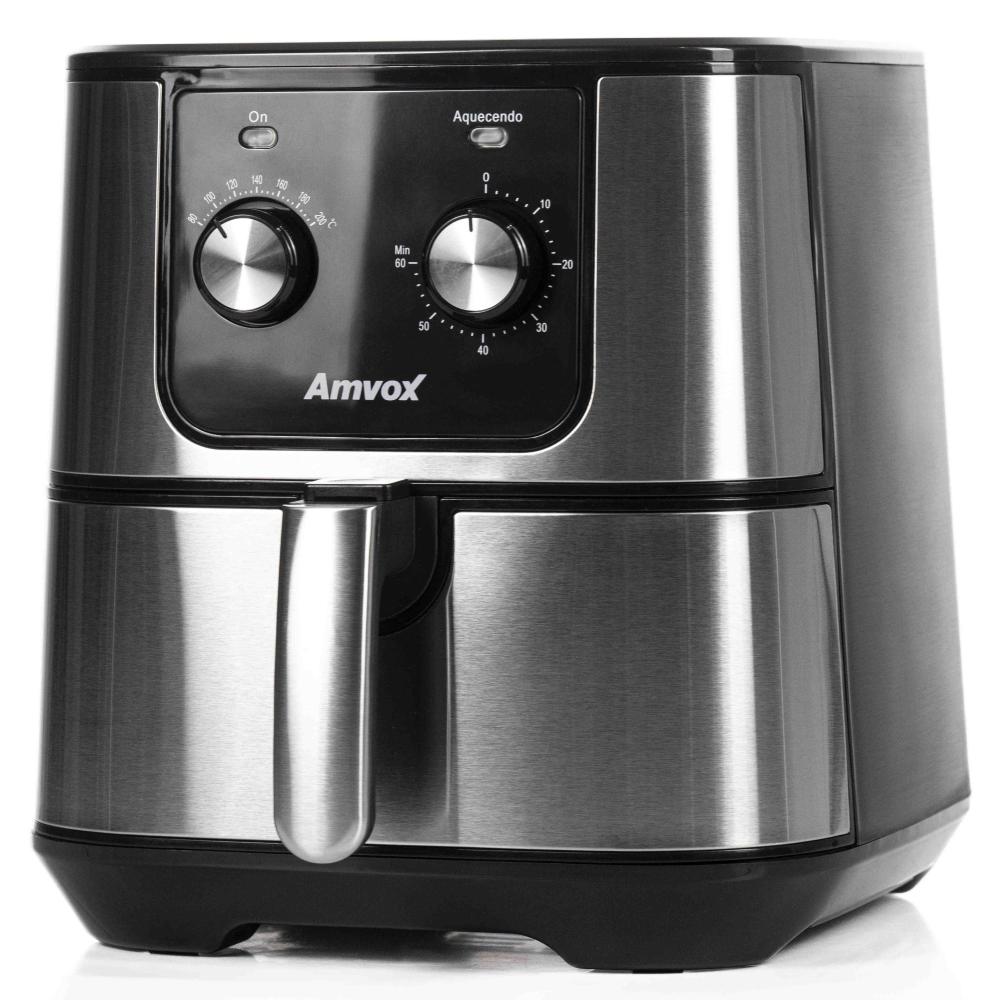 Imagem 2 do produto Fritadeira Elétrica Amvox ARF1255 1700W Air Fryer 7 Litros Inox 110V