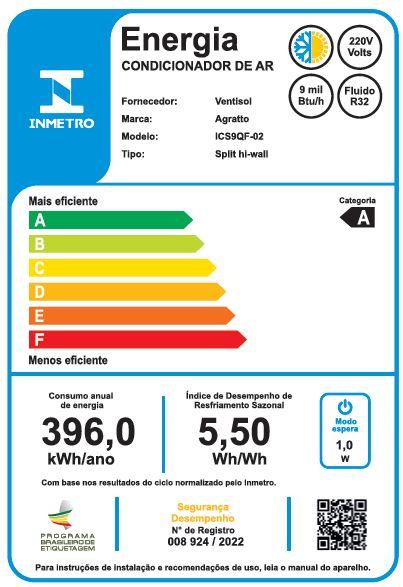 Última imagem em  miniatura do produto Ar-Condicionado Split Agratto Inverter Quente e Frio 9.000 BTUs Neo ICS9QF02